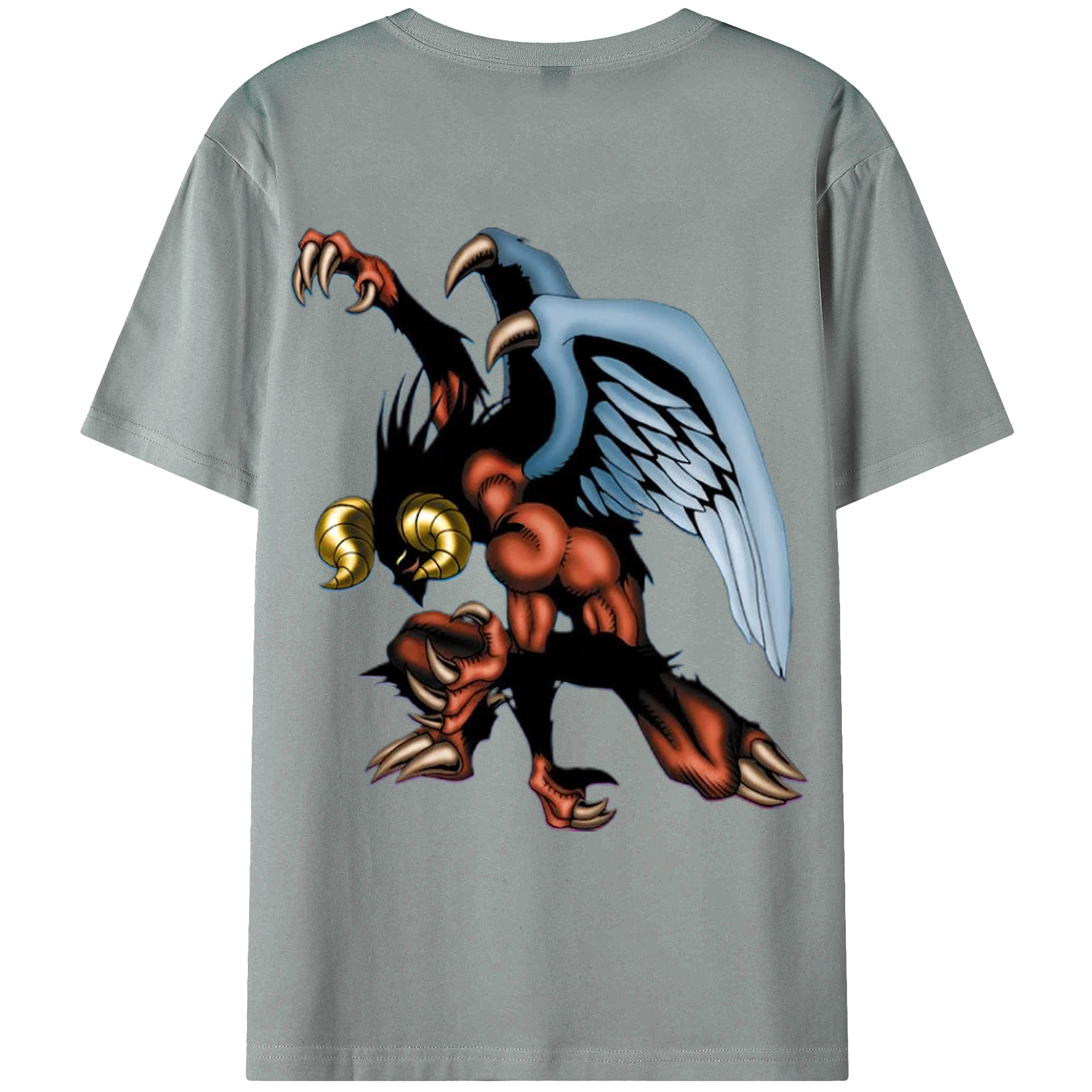 （画像用） 遊☆戯☆王 Yu-Gi-Oh! 綿100％ メンズ半袖Tシャツ（バックプリント） 通気性